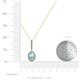 4 - Glenn Petite Aquamarine and Diamond Womens Halo Pendant 