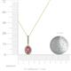 4 - Glenn Petite Rhodolite Garnet and Diamond Womens Halo Pendant 