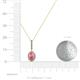 4 - Glenn Petite Pink Tourmaline and Diamond Womens Halo Pendant 