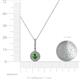 4 - Alva Green Garnet and Diamond Double Halo Pendant 