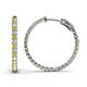 1 - Melissa 1.95 ctw (2.00 mm) Inside Outside Round Yellow Sapphire and Lab Grown Diamond Eternity Hoop Earrings 