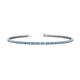 1 - Leslie 2.00 mm Blue Topaz and Lab Grown Diamond Eternity Tennis Bracelet 