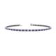 1 - Leslie 2.00 mm Iolite and Lab Grown Diamond Eternity Tennis Bracelet 