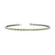 1 - Leslie 2.00 mm Yellow Sapphire and Lab Grown Diamond Eternity Tennis Bracelet 