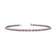 1 - Leslie 2.00 mm Rhodolite Garnet and Lab Grown Diamond Eternity Tennis Bracelet 