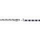 2 - Izarra 2.00 mm Blue Sapphire and Lab Grown Diamond Eternity Tennis Bracelet 