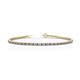 1 - Izarra 2.00 mm Iolite and Lab Grown Diamond Eternity Tennis Bracelet 