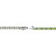 2 - Izarra 2.00 mm Peridot and Lab Grown Diamond Eternity Tennis Bracelet 