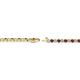 2 - Izarra 2.00 mm Red Garnet and Lab Grown Diamond Eternity Tennis Bracelet 