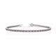 1 - Izarra 2.00 mm Rhodolite Garnet and Lab Grown Diamond Eternity Tennis Bracelet 