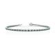 1 - Izarra 2.00 mm Emerald and Lab Grown Diamond Eternity Tennis Bracelet 