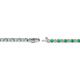 2 - Izarra 2.00 mm Emerald and Lab Grown Diamond Eternity Tennis Bracelet 