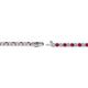 2 - Izarra 2.00 mm Ruby and Lab Grown Diamond Eternity Tennis Bracelet 