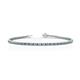 1 - Izarra 2.00 mm London Blue Topaz and Lab Grown Diamond Eternity Tennis Bracelet 