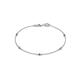 1 - Aizza (5 Stn/2mm) Smoky Quartz and Lab Grown Diamond Station Bracelet 