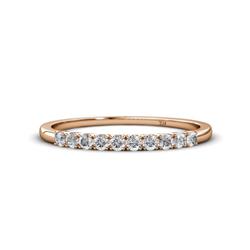 Emlynn Lab Grown Diamond Stone Wedding Band French Set Lab Grown Diamond Stone Womens Wedding Band Stackable ctw K Rose Gold