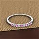 2 - Emlynn 2.40 mm Pink Sapphire and Diamond 10 Stone Wedding Band 