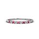 1 - Emlynn 2.40 mm Pink Tourmaline and Diamond 10 Stone Wedding Band 