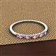 2 - Emlynn 2.40 mm Pink Tourmaline and Diamond 10 Stone Wedding Band 