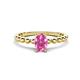 1 - Helen Bold Oval Cut Pink Sapphire Solitaire Promise Ring 