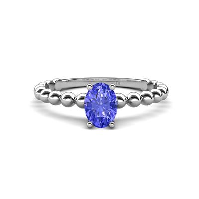 Helen Bold Oval Cut Tanzanite Solitaire Promise Ring