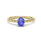 1 - Helen Bold Oval Cut Tanzanite Solitaire Promise Ring 