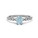 1 - Helen Bold Oval Cut Aquamarine Solitaire Promise Ring 
