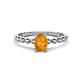 1 - Helen Bold Oval Cut Citrine Solitaire Promise Ring 