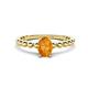 1 - Helen Bold Oval Cut Citrine Solitaire Promise Ring 