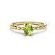 1 - Helen Bold Oval Cut Peridot Solitaire Promise Ring 