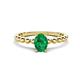 1 - Helen Bold Oval Cut Emerald Solitaire Promise Ring 