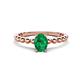 1 - Helen Bold Oval Cut Emerald Solitaire Promise Ring 