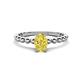 1 - Helen Bold Oval Cut Yellow Sapphire Solitaire Promise Ring 