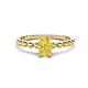 1 - Helen Bold Oval Cut Yellow Sapphire Solitaire Promise Ring 