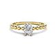 1 - Helen Bold Oval Cut White Sapphire Solitaire Promise Ring 