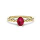 1 - Helen Bold Oval Cut Ruby Solitaire Promise Ring 