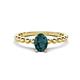 1 - Helen Bold Oval Cut London Blue Topaz Solitaire Promise Ring 