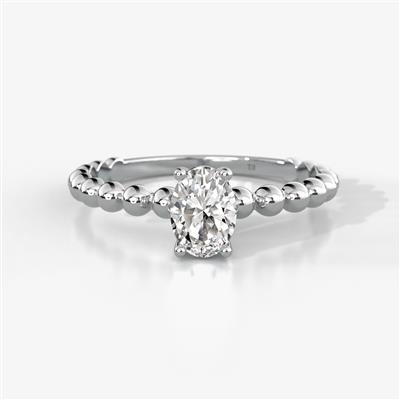 Helen Bold Oval Cut Diamond Solitaire Promise Ring