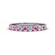 1 - Emlynn 3.00 mm Pink Sapphire and Diamond 10 Stone Wedding Band 