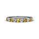 1 - Emlynn 3.00 mm Citrine and Diamond 10 Stone Wedding Band 