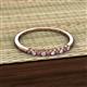 2 - Emlynn 2.00 mm Rhodolite Garnet and Lab Grown Diamond 10 Stone Wedding Band 