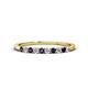 1 - Emlynn 2.40 mm Blue Sapphire and Lab Grown Diamond 10 Stone Wedding Band 