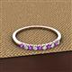 2 - Emlynn 2.40 mm Amethyst and Lab Grown Diamond 10 Stone Wedding Band 