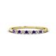 1 - Emlynn 2.40 mm Iolite and Lab Grown Diamond 10 Stone Wedding Band 