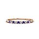 1 - Emlynn 2.40 mm Iolite and Lab Grown Diamond 10 Stone Wedding Band 