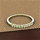 2 - Emlynn 2.40 mm Peridot and Lab Grown Diamond 10 Stone Wedding Band 