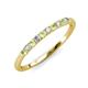 3 - Emlynn 2.40 mm Peridot and Lab Grown Diamond 10 Stone Wedding Band 