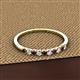 2 - Emlynn 2.40 mm Red Garnet and Lab Grown Diamond 10 Stone Wedding Band 