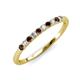 3 - Emlynn 2.40 mm Red Garnet and Lab Grown Diamond 10 Stone Wedding Band 