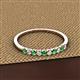2 - Emlynn 2.40 mm Green Garnet and Lab Grown Diamond 10 Stone Wedding Band 